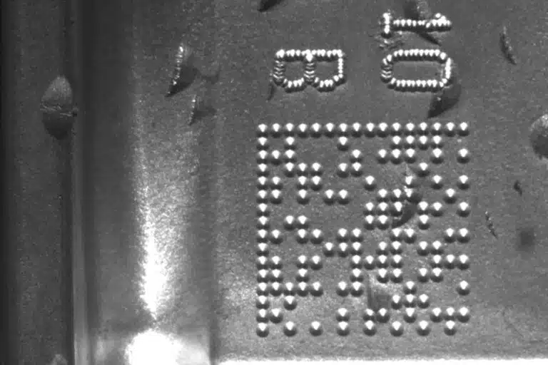 Data Matrix marking and reading on engine components at a high temperature