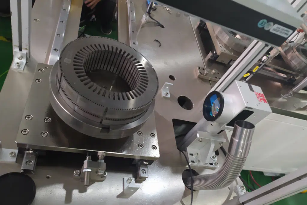 Laser marking of a motor crankcase