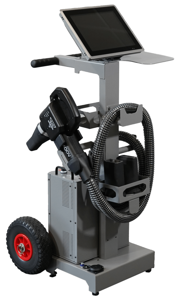 Marcatore Laser Portatile ultra compatto e maneggevole con diverse opzioni disponibili per marcare su ogni superficie con facilità