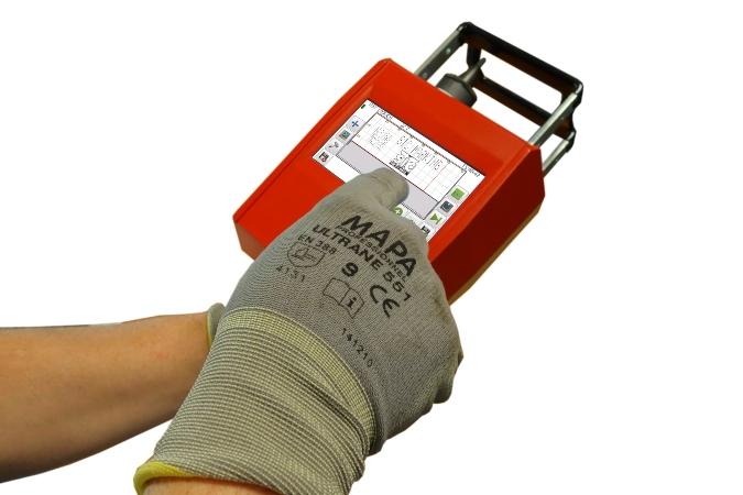 Portable industrial marking gun with desktop column